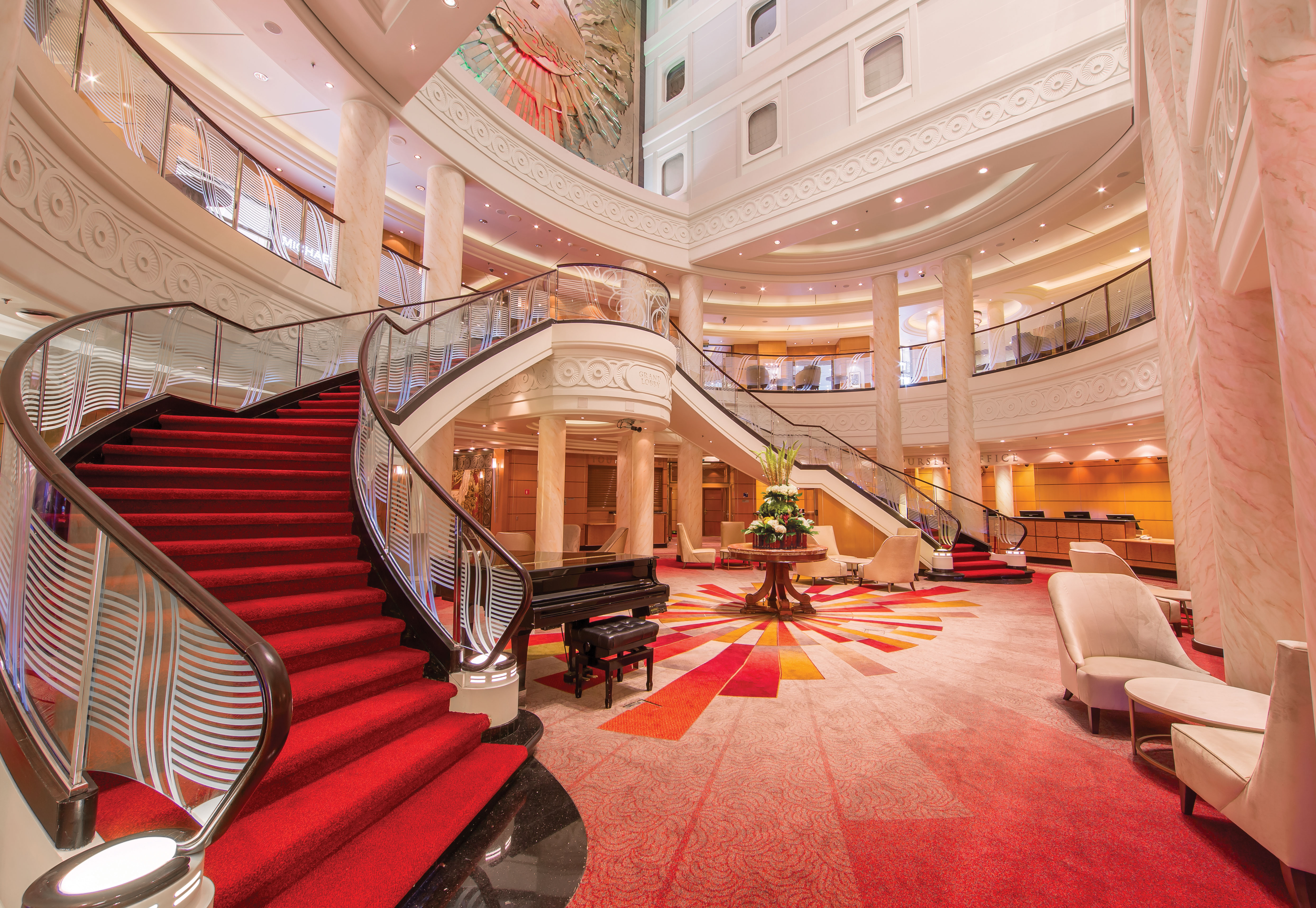 Grand Lobby – Queen Mary 2:s hjärta