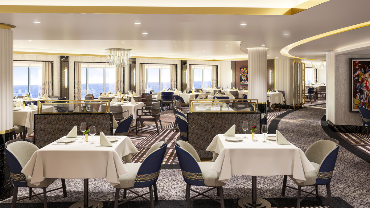 Britannia Restaurant – À la carte-restaurangen som ingår i kryssningsbiljetten.