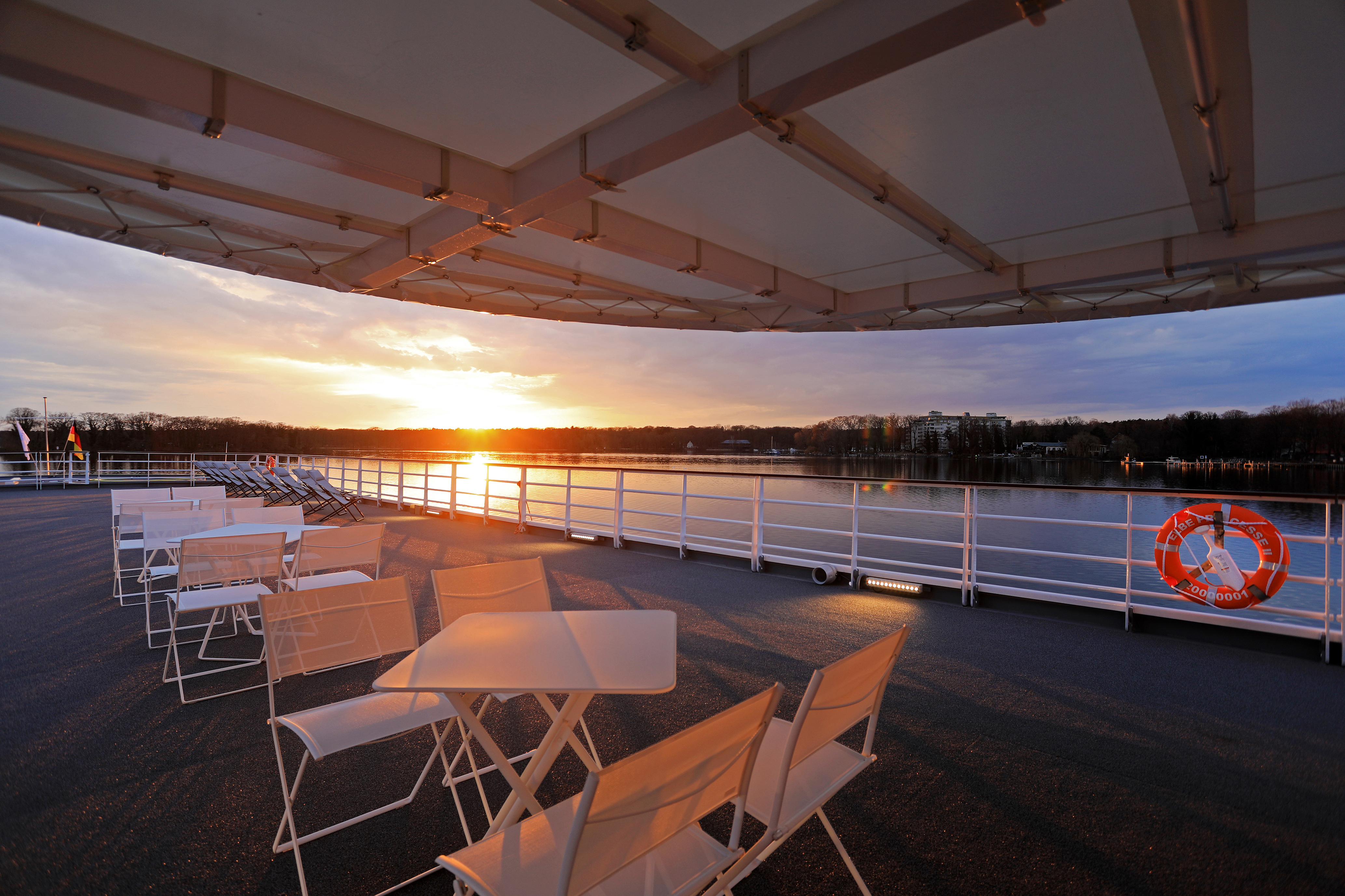 Sunset on the river
