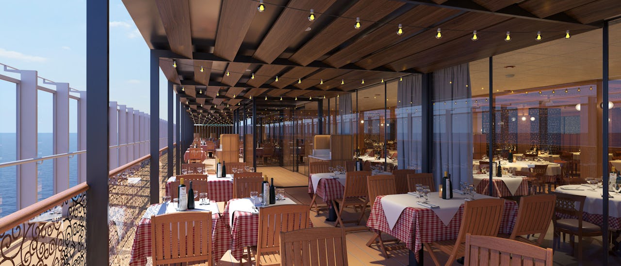 Uteservering på Cuccina del Capitano