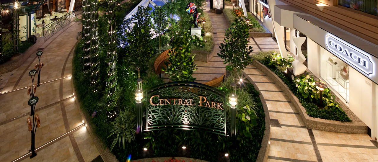 Central Park – en oas med uteserveringar och 12 000 växter.