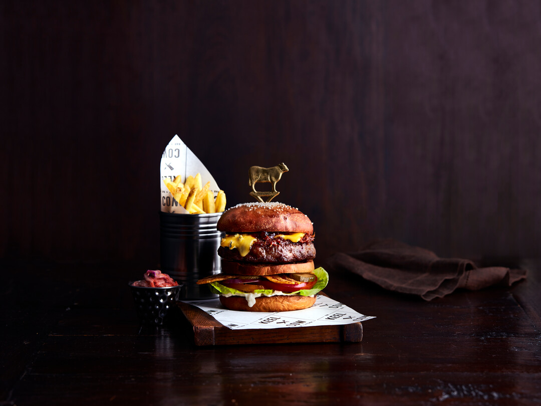 Breakfast, lunch, or dinner authentic gastropub fare is served at The Keel & Cow