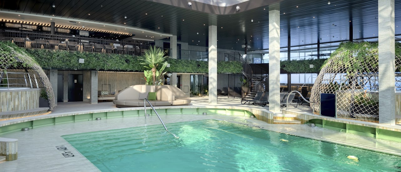 Den ultimata avkopplingen vid poolen i "Botanic Garden"