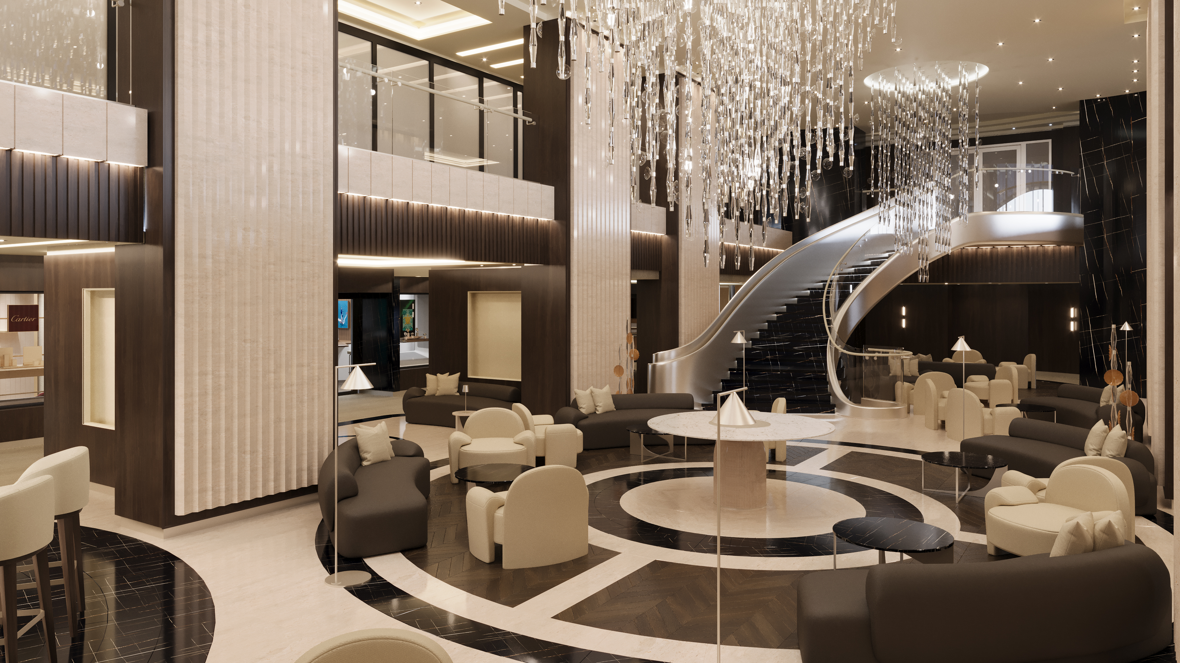 Lobby Bar - en social bar och lounge i mitten av fartyget