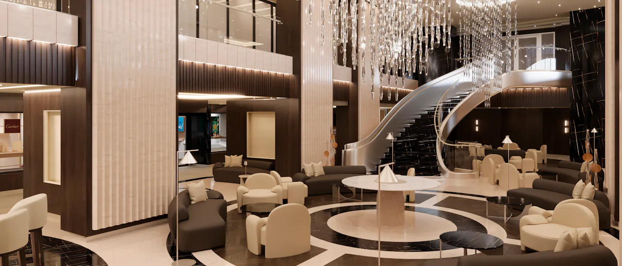 Lobby Bar - en social bar och lounge i mitten av fartyget