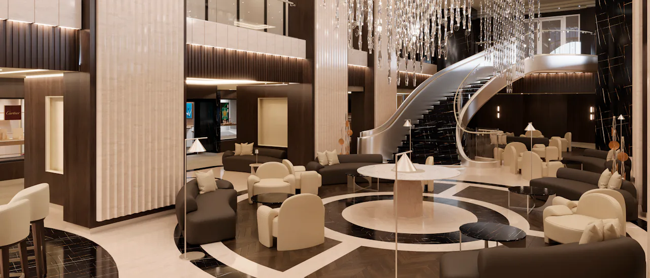 Lobby Bar - en social bar och lounge i mitten av fartyget