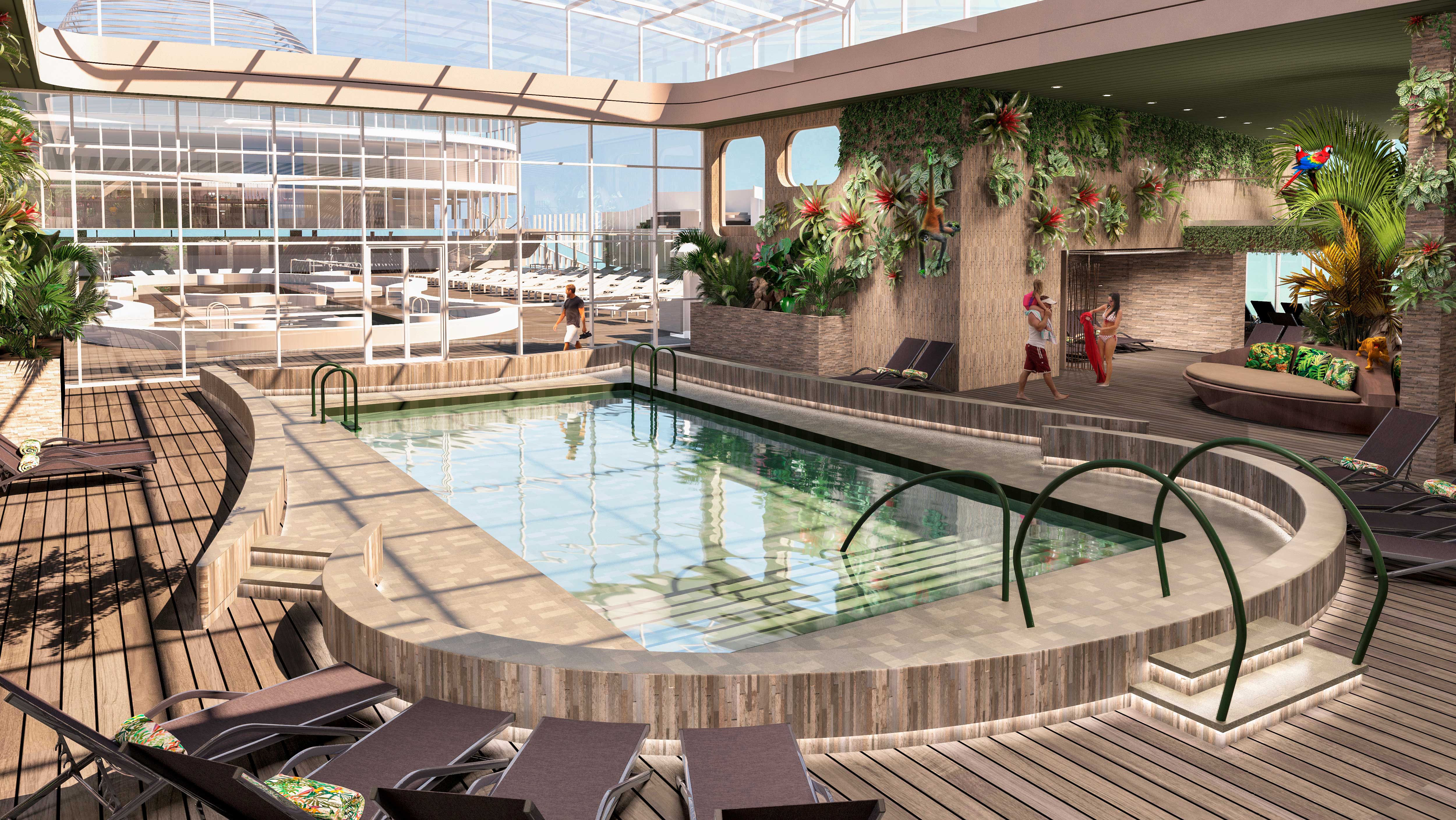 Den ultimata avkopplingen vid poolen i "Botanic Garden"