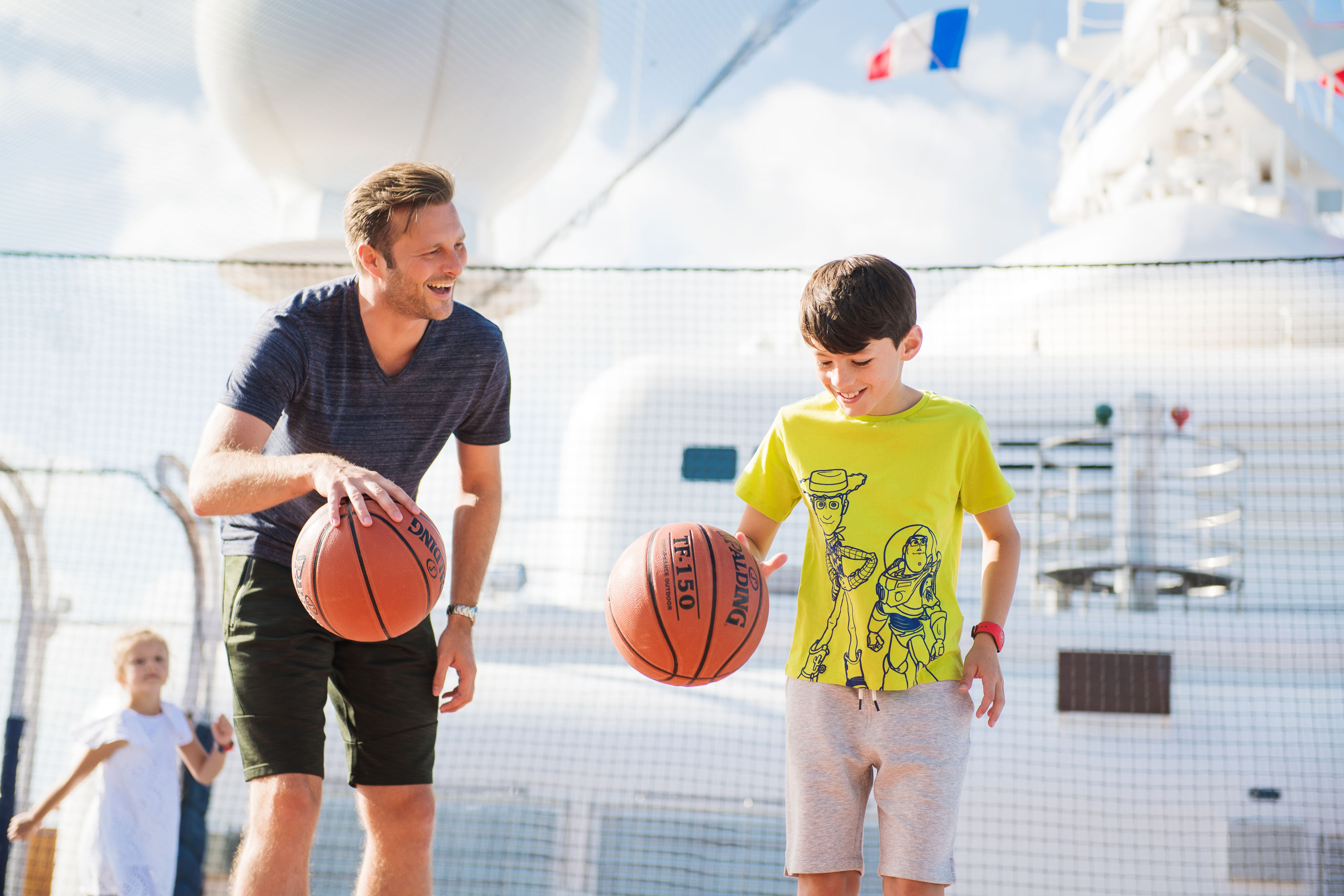 Spela basket eller volleyboll på Wide World of Sports Deck