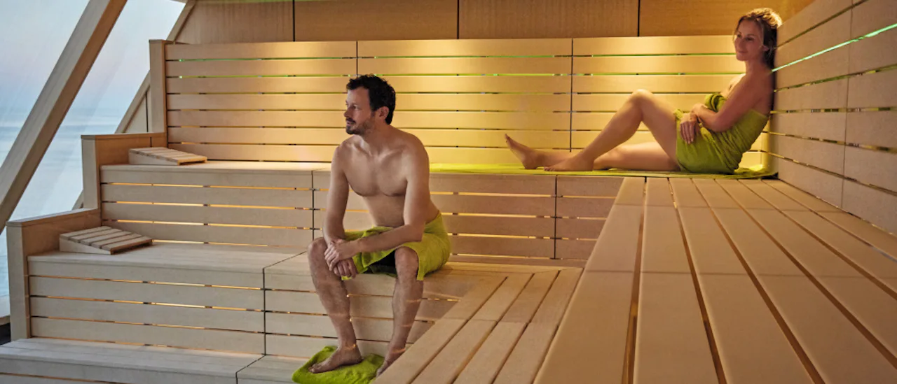 Finsk bastu med härlig vy