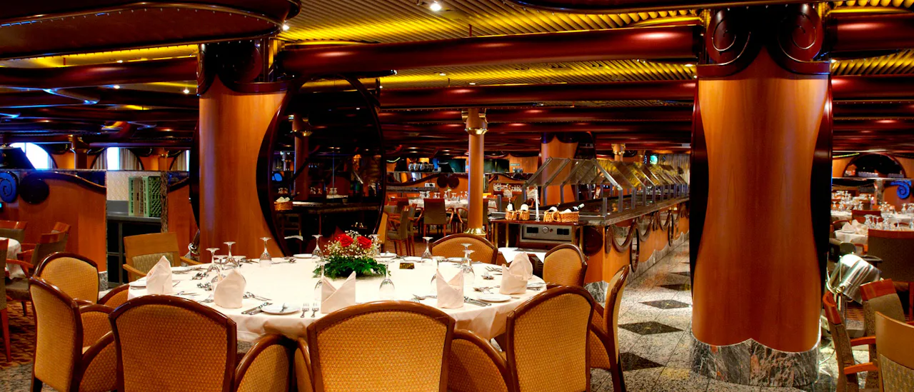 Á la carte-matsalen ingår kryssningsbiljetten