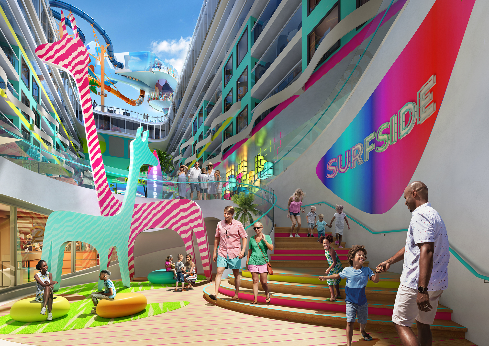 Surfside - en stadsdel där vuxna och barn i åldern sex år och under kan vara och roa sig hela dagen