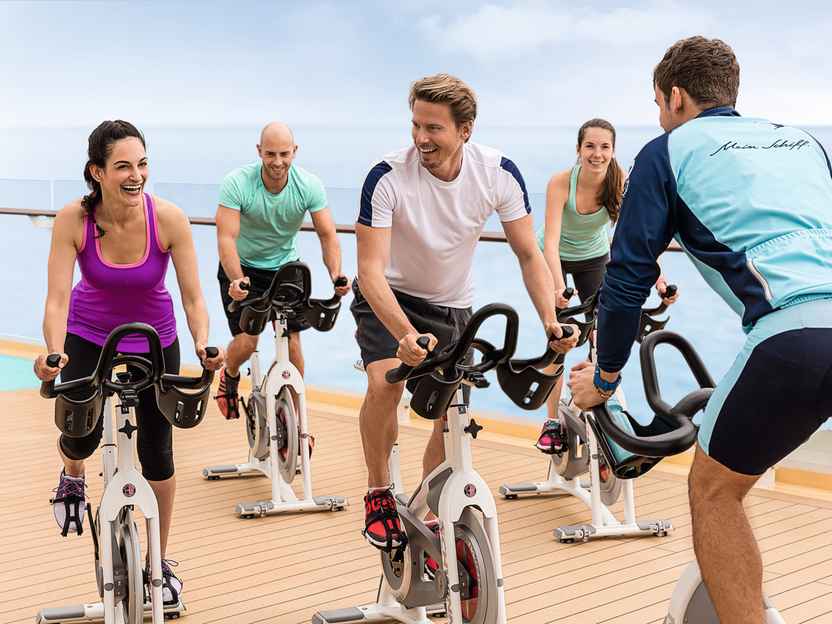 Cykelträning finns ombord