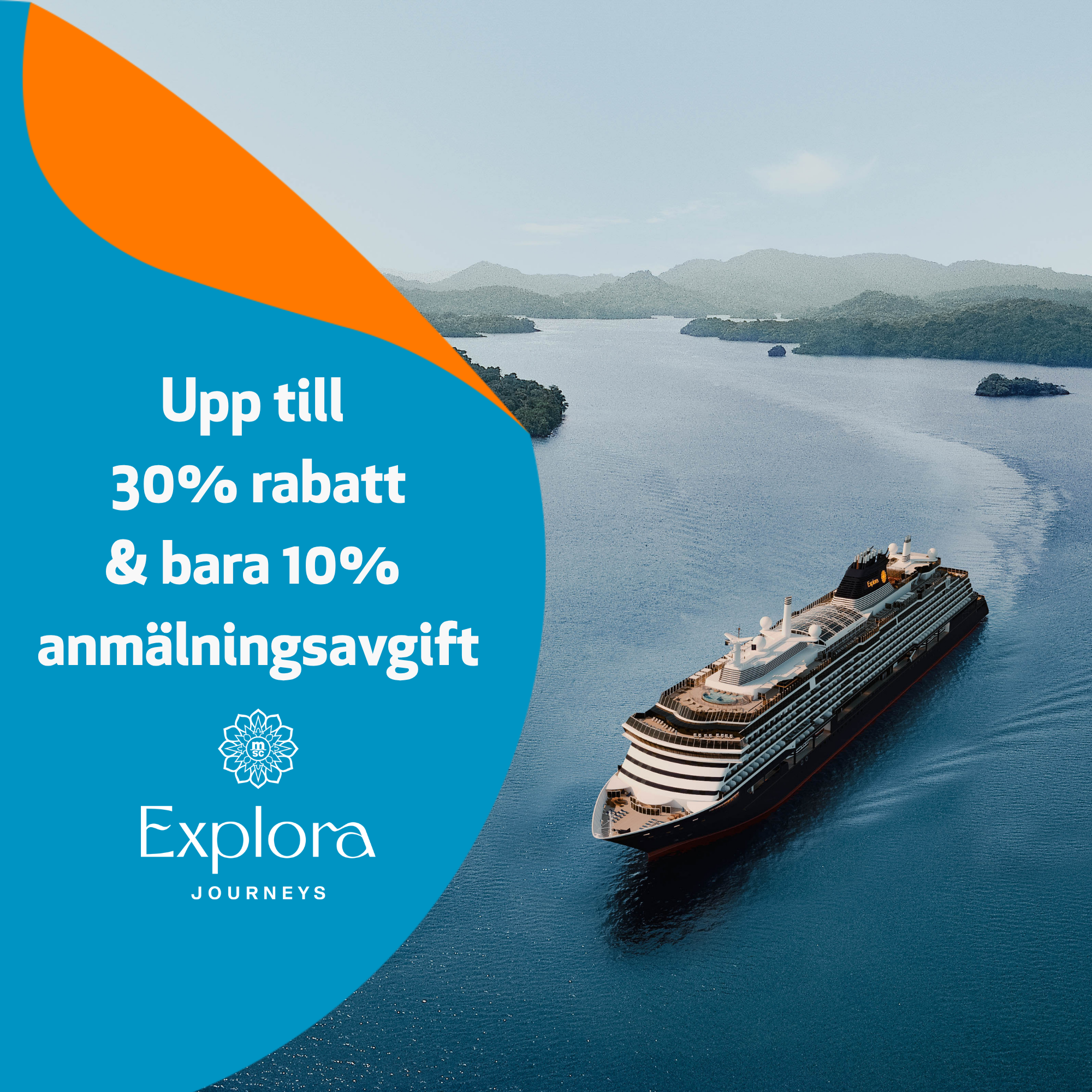 Upp till 30% rabatt och bara 10% anmälningsavgift