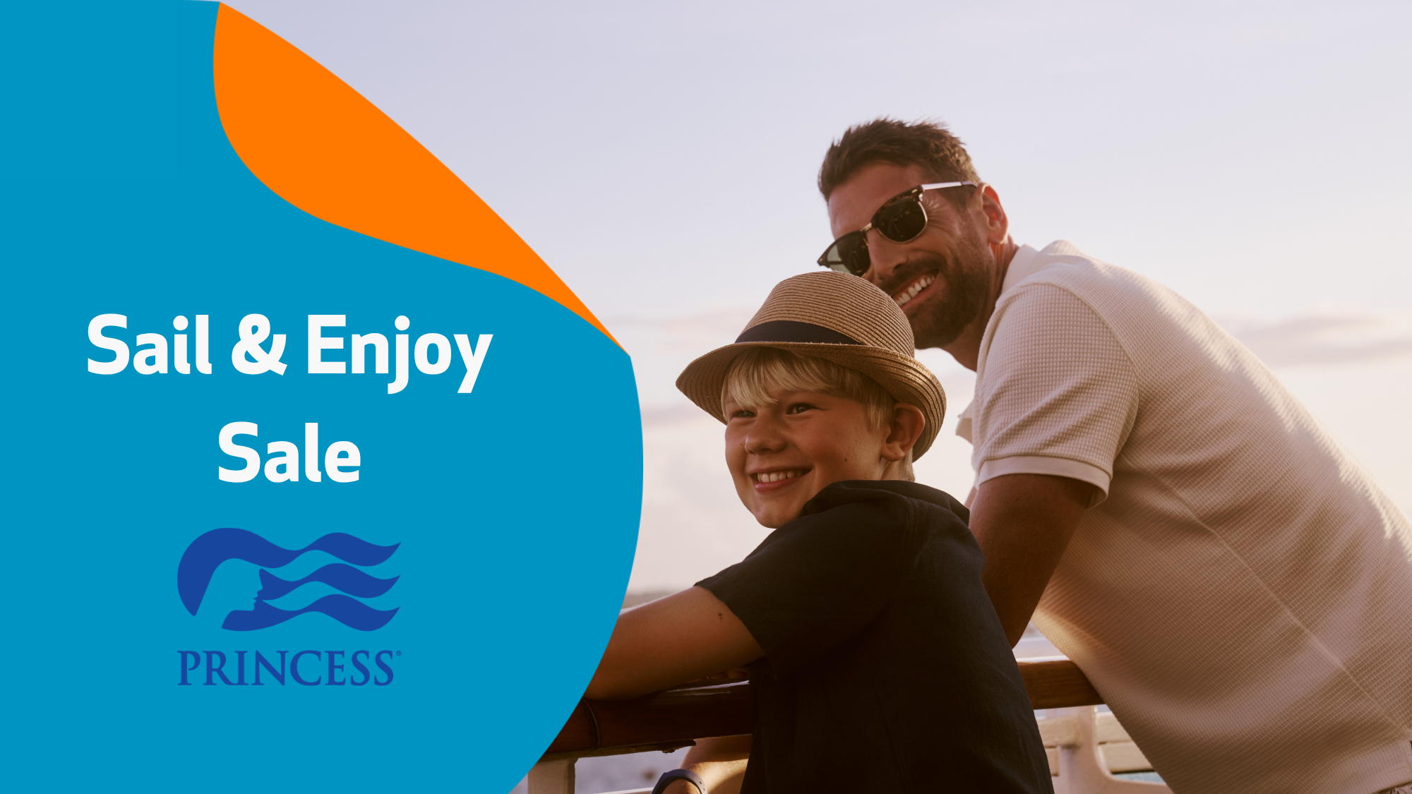 Bilden visar en kampanj-affisch med Princess Cruises 