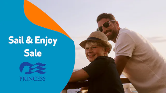 Bilden visar en kampanj-affisch med Princess Cruises