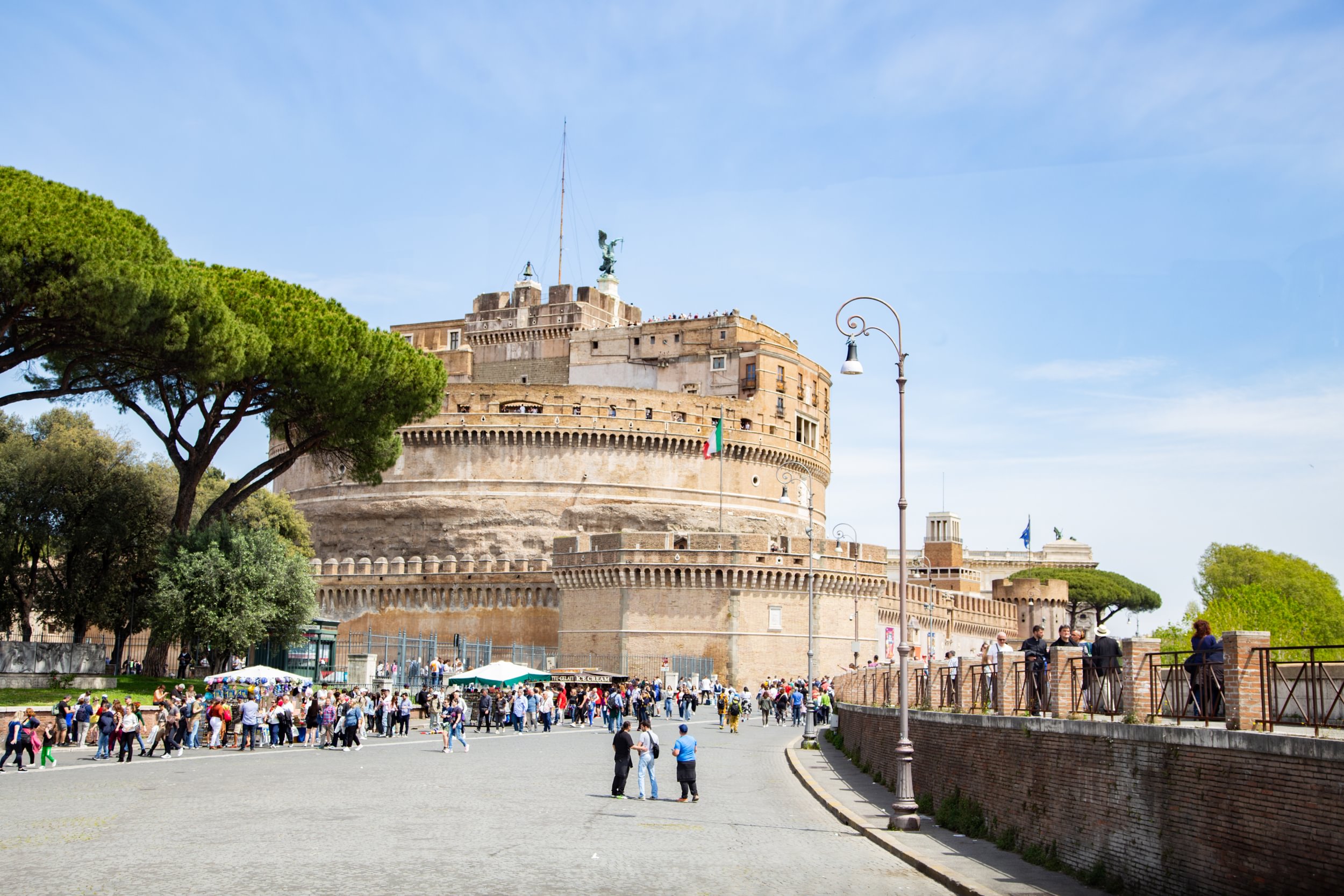 Bilden visar fästningen Castel Sant'Angelo i Rom 
