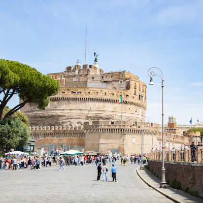 Bilden visar fästningen Castel Sant'Angelo i Rom