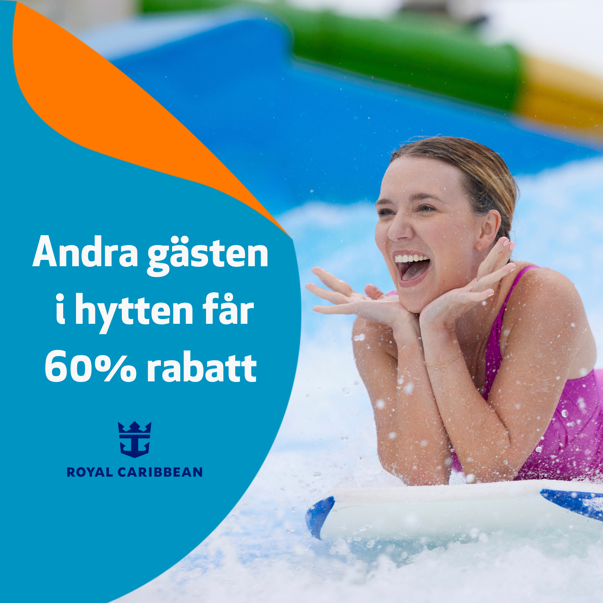 Andra gästen i hytten får 60% rabatt
