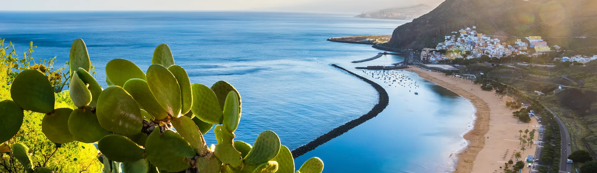 Upplev en kryssning runt Kanarieöarna. Bilden visar en strand på Teneriffa i Kanareöarna.
