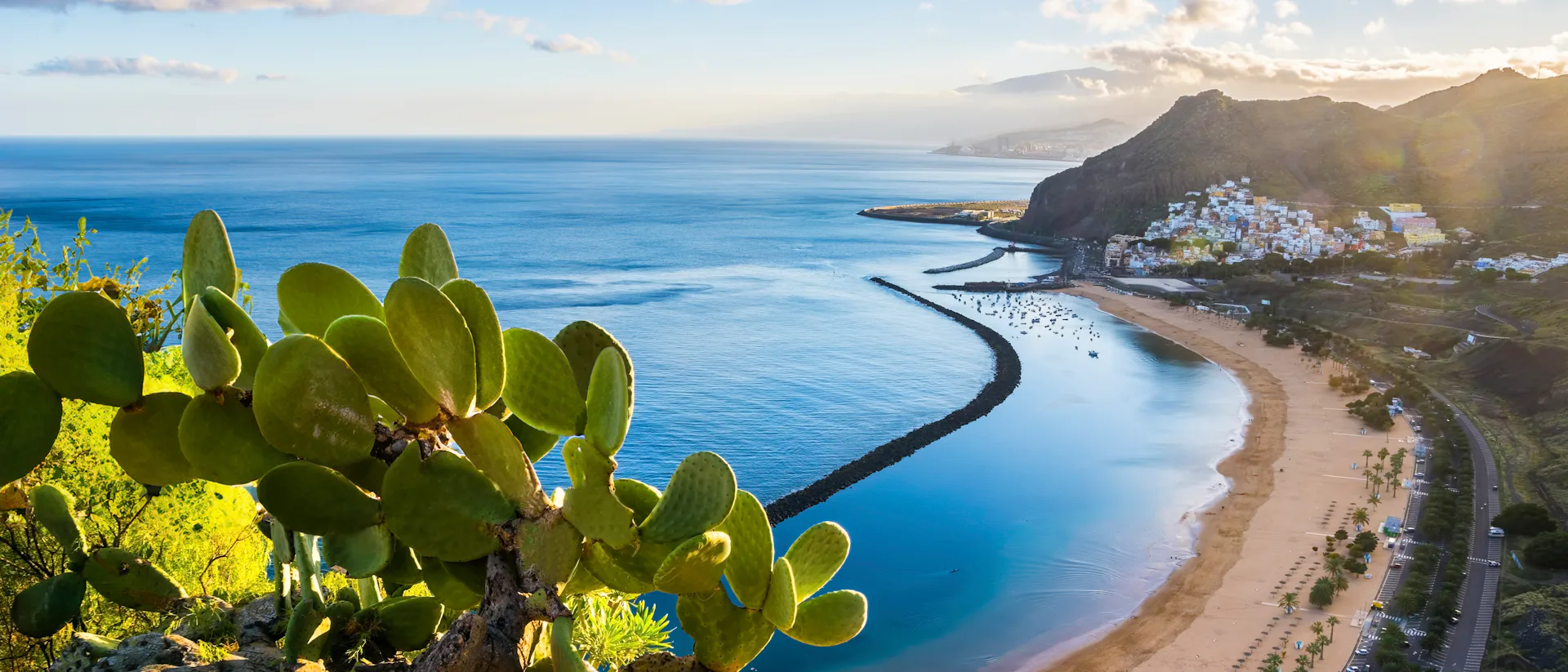 Upplev en kryssning runt Kanarieöarna. Bilden visar en strand på Teneriffa i Kanareöarna.