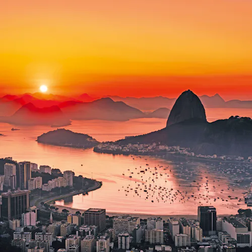 Bilden visar en översiktsbild över Rio De Janeiro