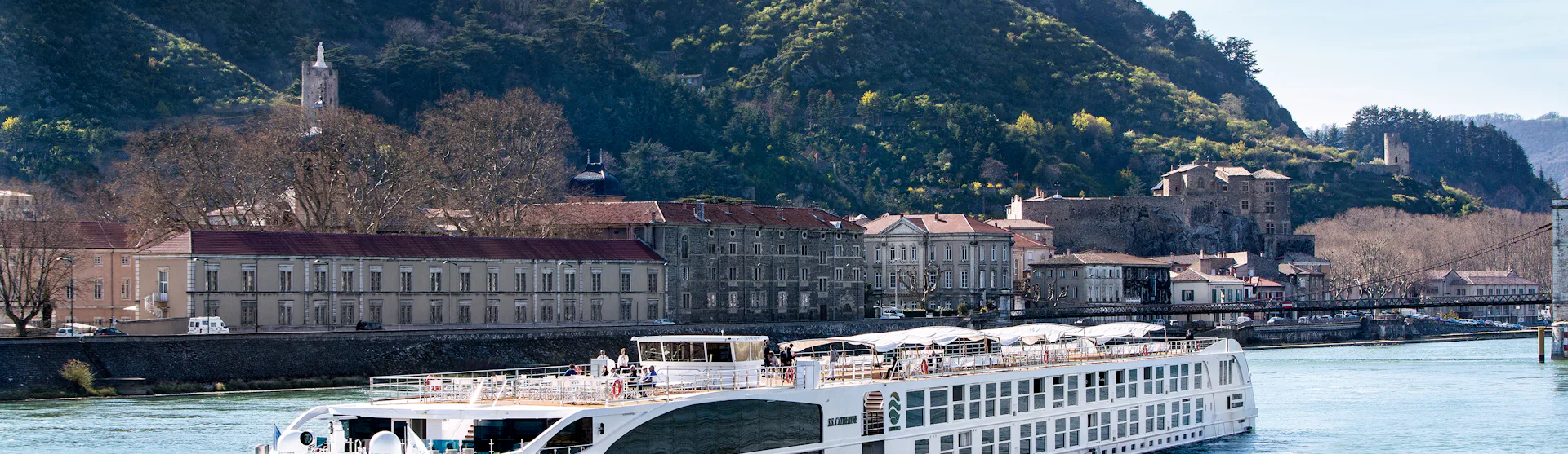 Bilden visar fartyget S.S Catherine från Uniworld River Cruises
